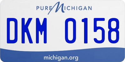 MI license plate DKM0158