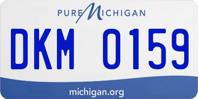 MI license plate DKM0159
