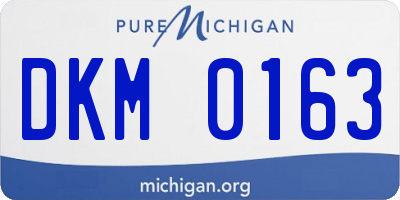 MI license plate DKM0163