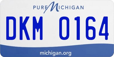 MI license plate DKM0164
