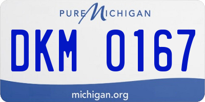 MI license plate DKM0167