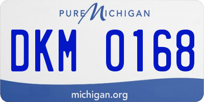 MI license plate DKM0168