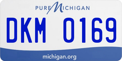 MI license plate DKM0169