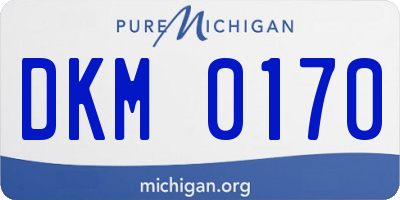 MI license plate DKM0170