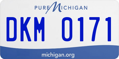 MI license plate DKM0171