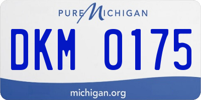 MI license plate DKM0175