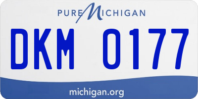 MI license plate DKM0177