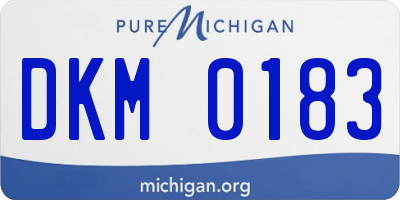 MI license plate DKM0183