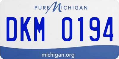 MI license plate DKM0194