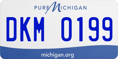 MI license plate DKM0199