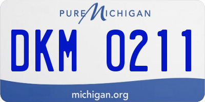 MI license plate DKM0211