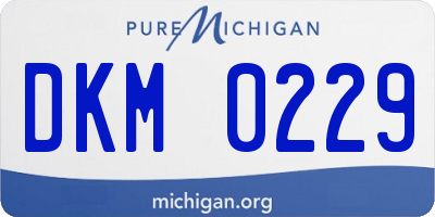 MI license plate DKM0229