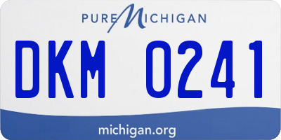 MI license plate DKM0241
