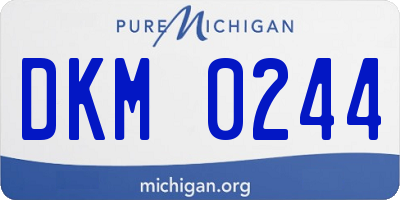 MI license plate DKM0244