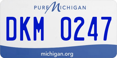 MI license plate DKM0247