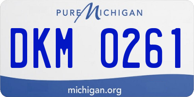 MI license plate DKM0261