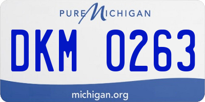 MI license plate DKM0263