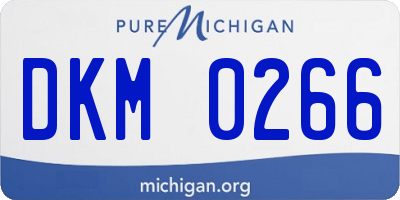 MI license plate DKM0266