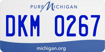 MI license plate DKM0267