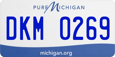 MI license plate DKM0269