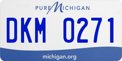 MI license plate DKM0271