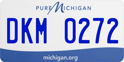 MI license plate DKM0272