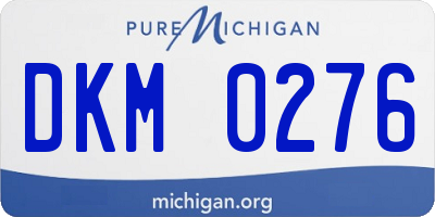 MI license plate DKM0276