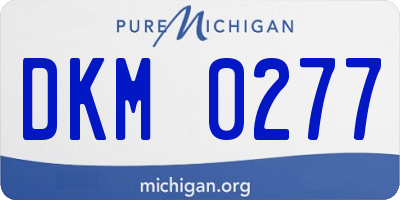 MI license plate DKM0277