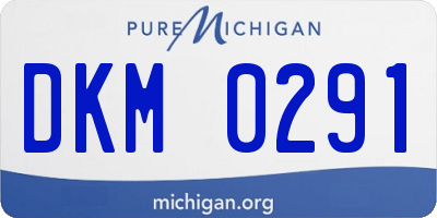 MI license plate DKM0291