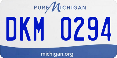 MI license plate DKM0294