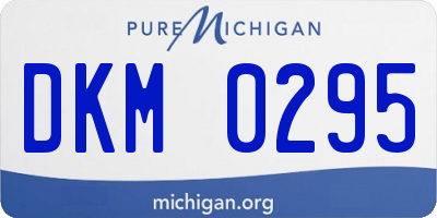 MI license plate DKM0295