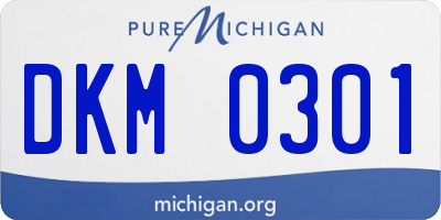MI license plate DKM0301
