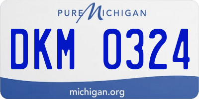 MI license plate DKM0324