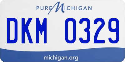 MI license plate DKM0329