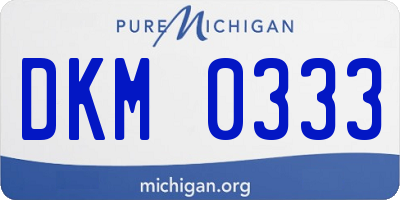 MI license plate DKM0333