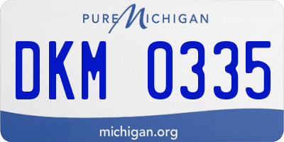 MI license plate DKM0335