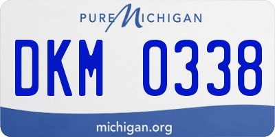 MI license plate DKM0338