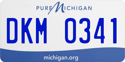 MI license plate DKM0341