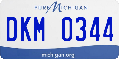 MI license plate DKM0344