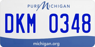 MI license plate DKM0348