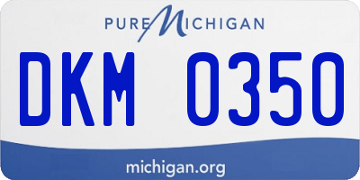 MI license plate DKM0350