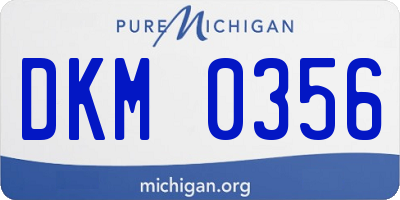MI license plate DKM0356