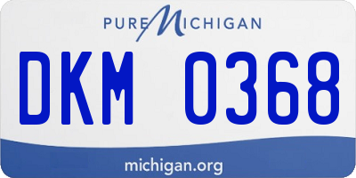 MI license plate DKM0368