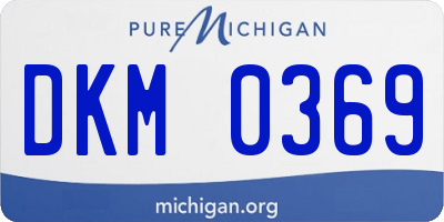 MI license plate DKM0369