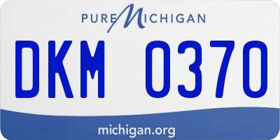 MI license plate DKM0370