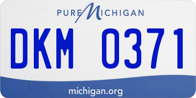 MI license plate DKM0371