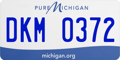 MI license plate DKM0372