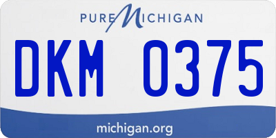MI license plate DKM0375