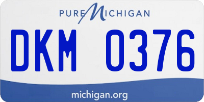MI license plate DKM0376