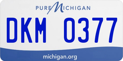 MI license plate DKM0377
